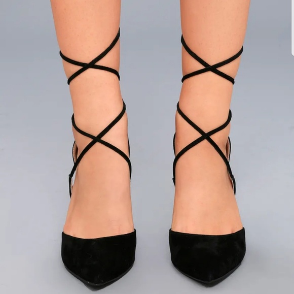 Lulu's Marie nude suede heels - Picture 9 of 9